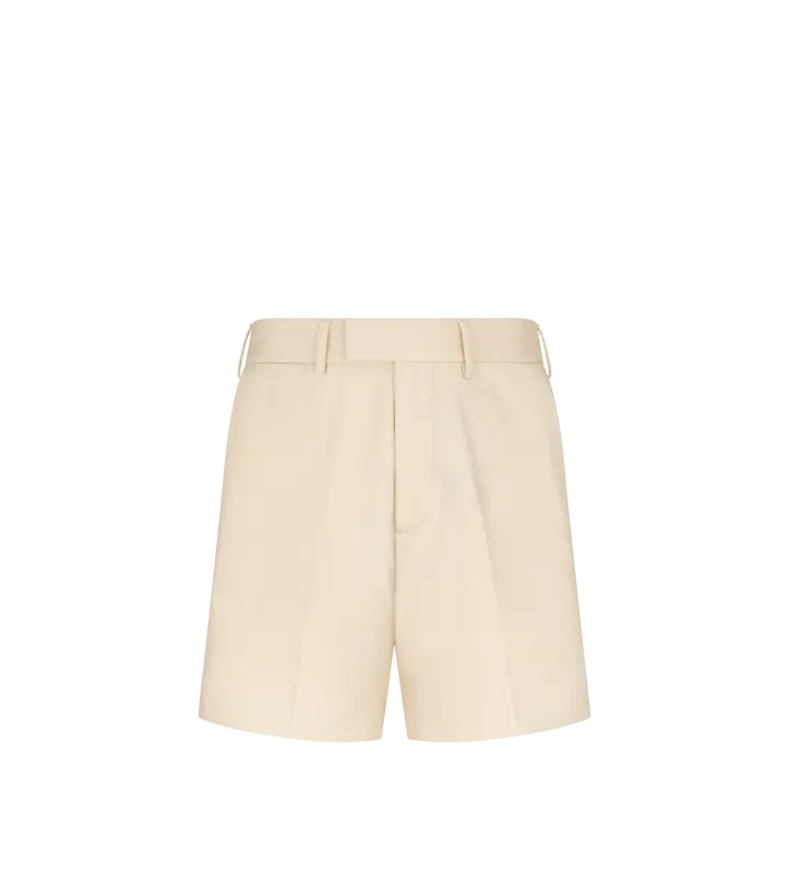 BRUSHED COTTON DRILL TAILORED SHORTS IVORY online